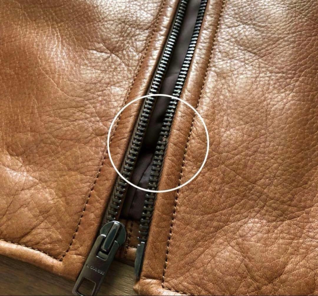 COACH レザージャケット キャメル 牛革 XS メンズ　レディース
