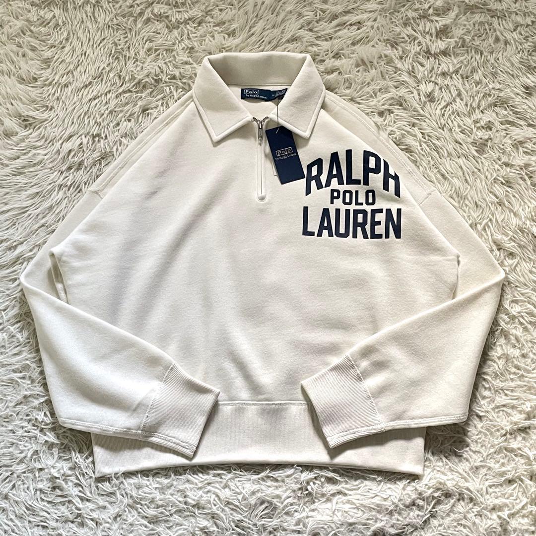 【未使用】ポロバイラルフローレン スウエットトレーナー ハーフジップ 裏起毛 M
