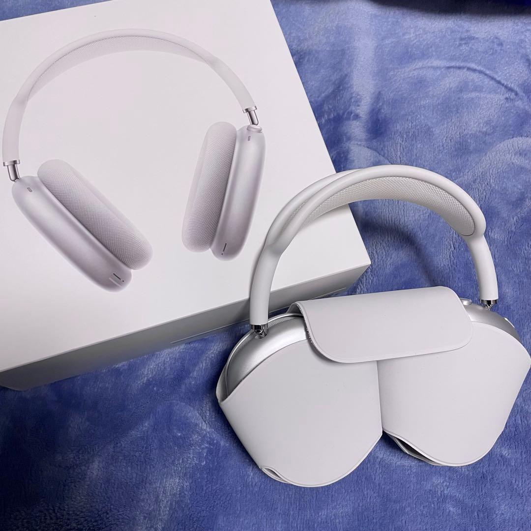 AirPods Max シルバー（箱、カバー付き）