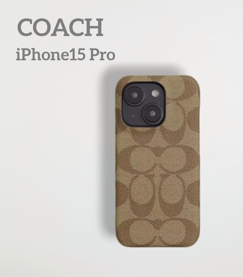 鑑定済!! コーチ iPhone15 Pro ケース スマホケース ブランド