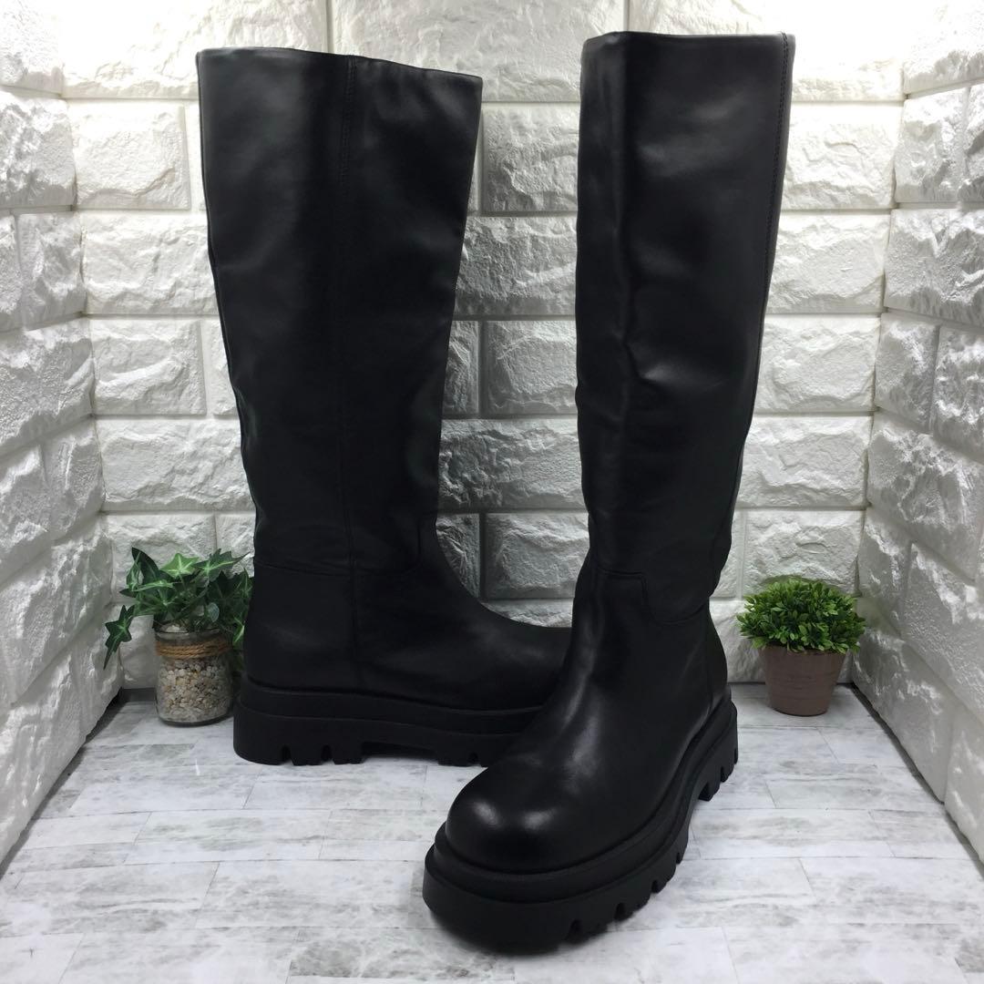 【美品】 PELLICO SUNNYペリーコサニー厚底ロングブーツ黒24.5cm