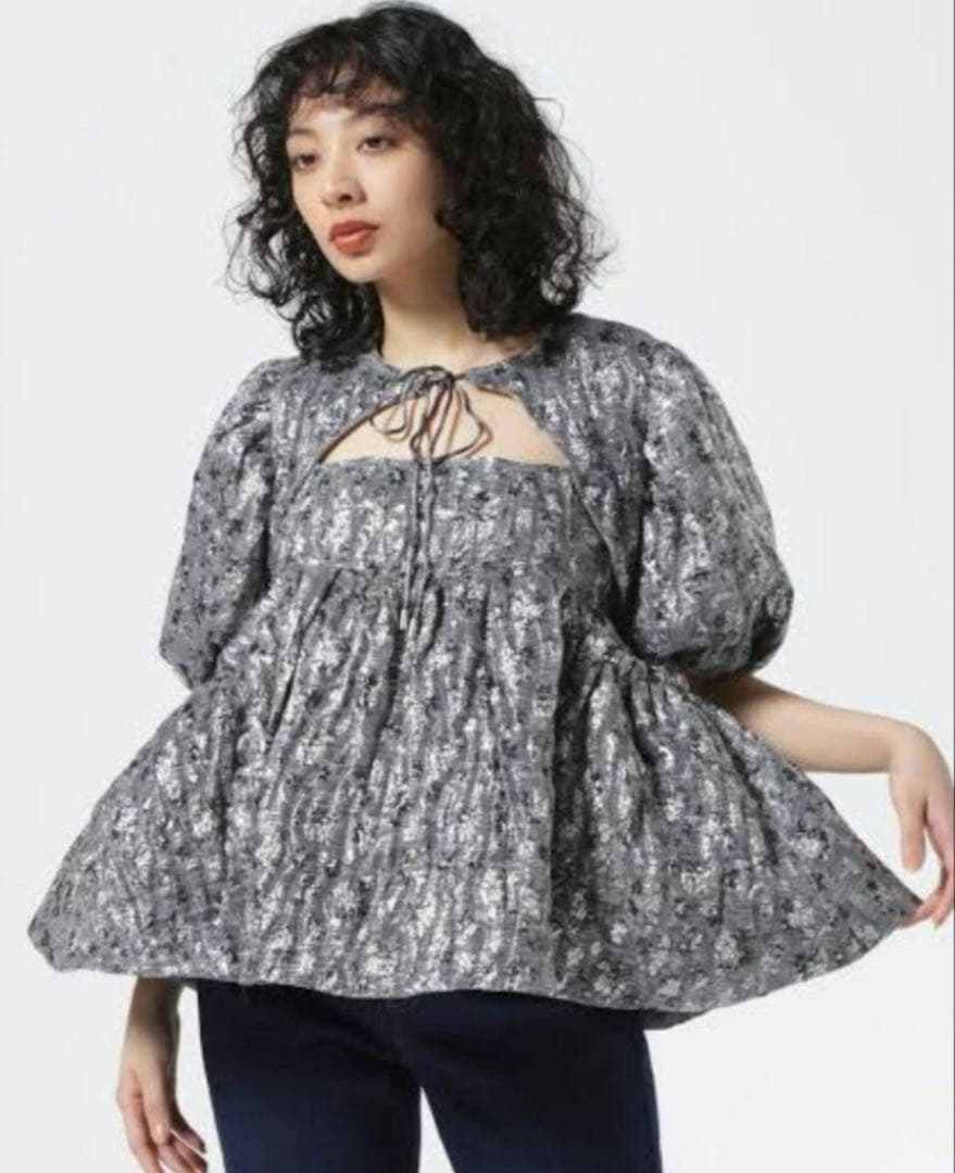 【MAISON SPECIAL】 フラワージャガードレイヤードトップ