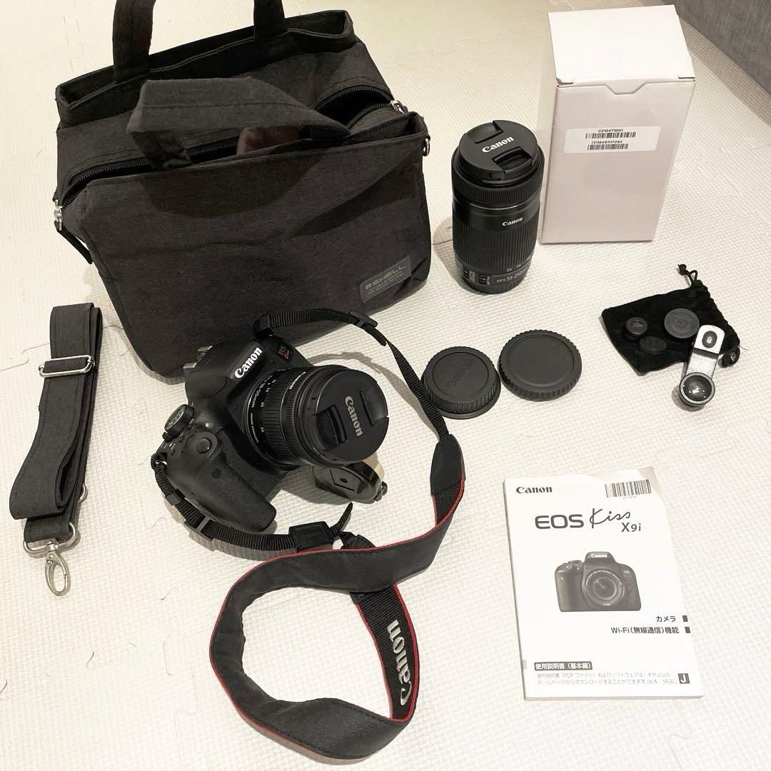 Canon EOS Kiss X9i 本体 望遠 ダブル ズームレンズ キット