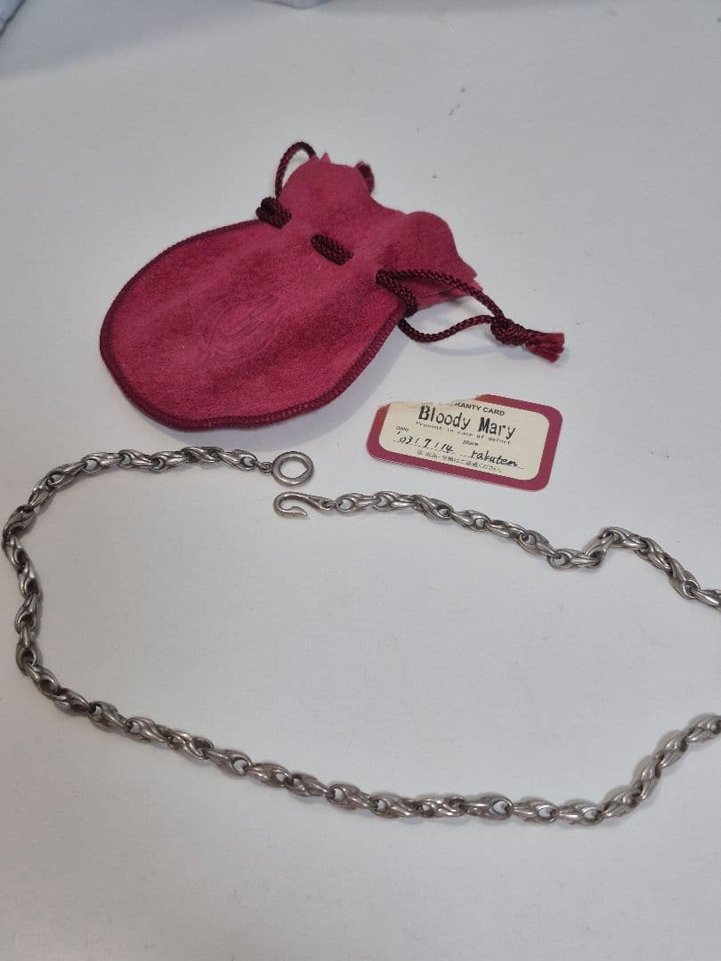 Bloody Mary シルバー クローリンクネックレス50㎝