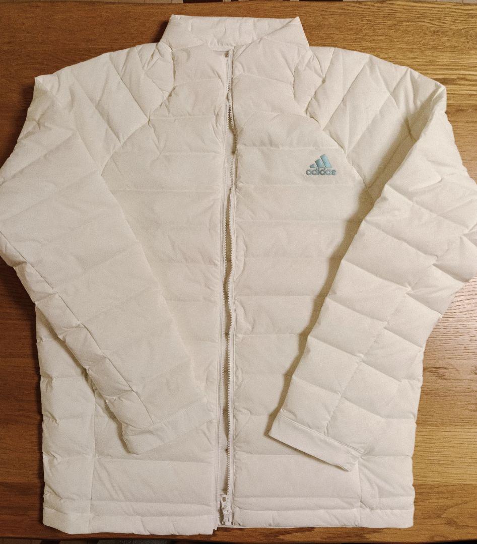 【新品未使用】adidas ゴルフ軽量ダウンジャケット ホワイト　Ｌサイズ