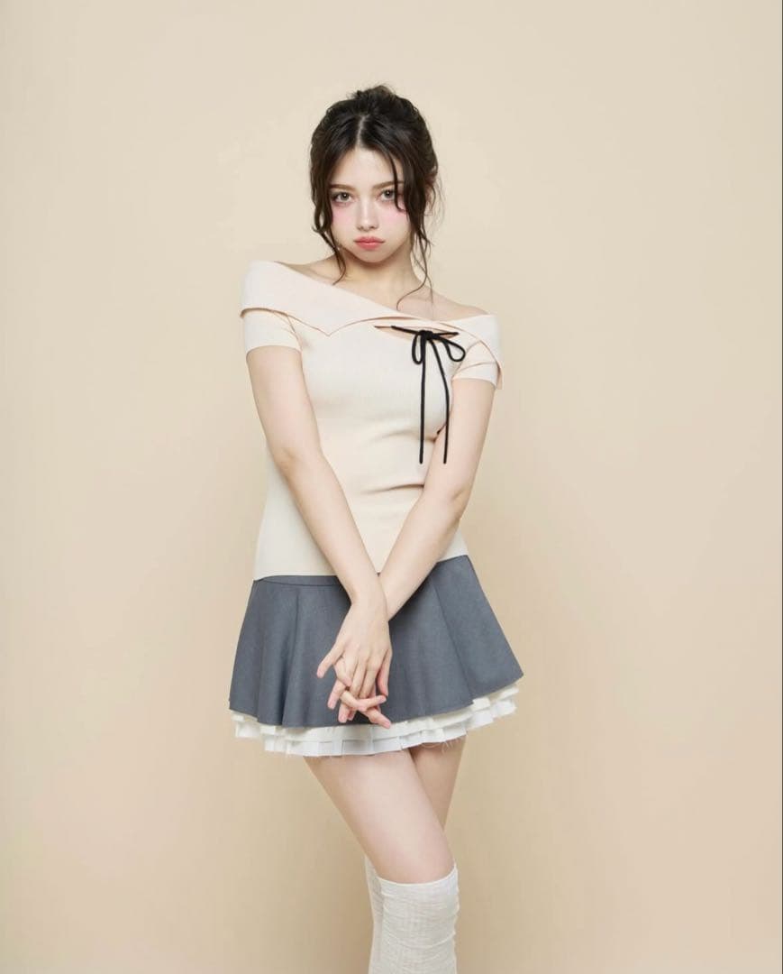 トップス andmary Amari ribbon tops