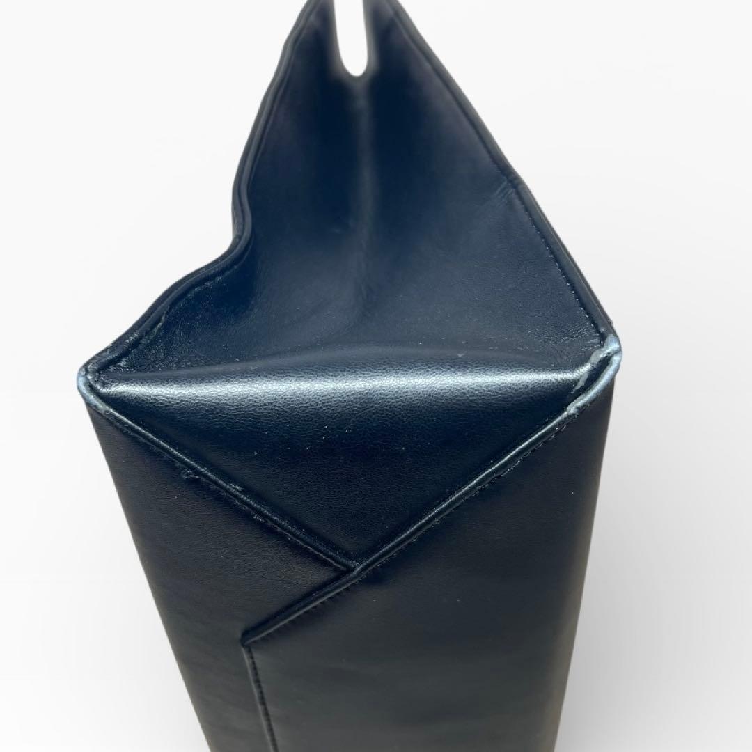 DIESEL ブラック レザートートバッグ 3D ショッパー 2wey tote