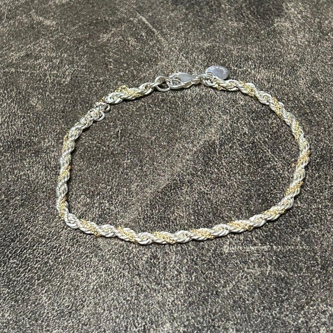 ティファニー TIFFANY ツイストロープ チェーン ブレスレット コンビ