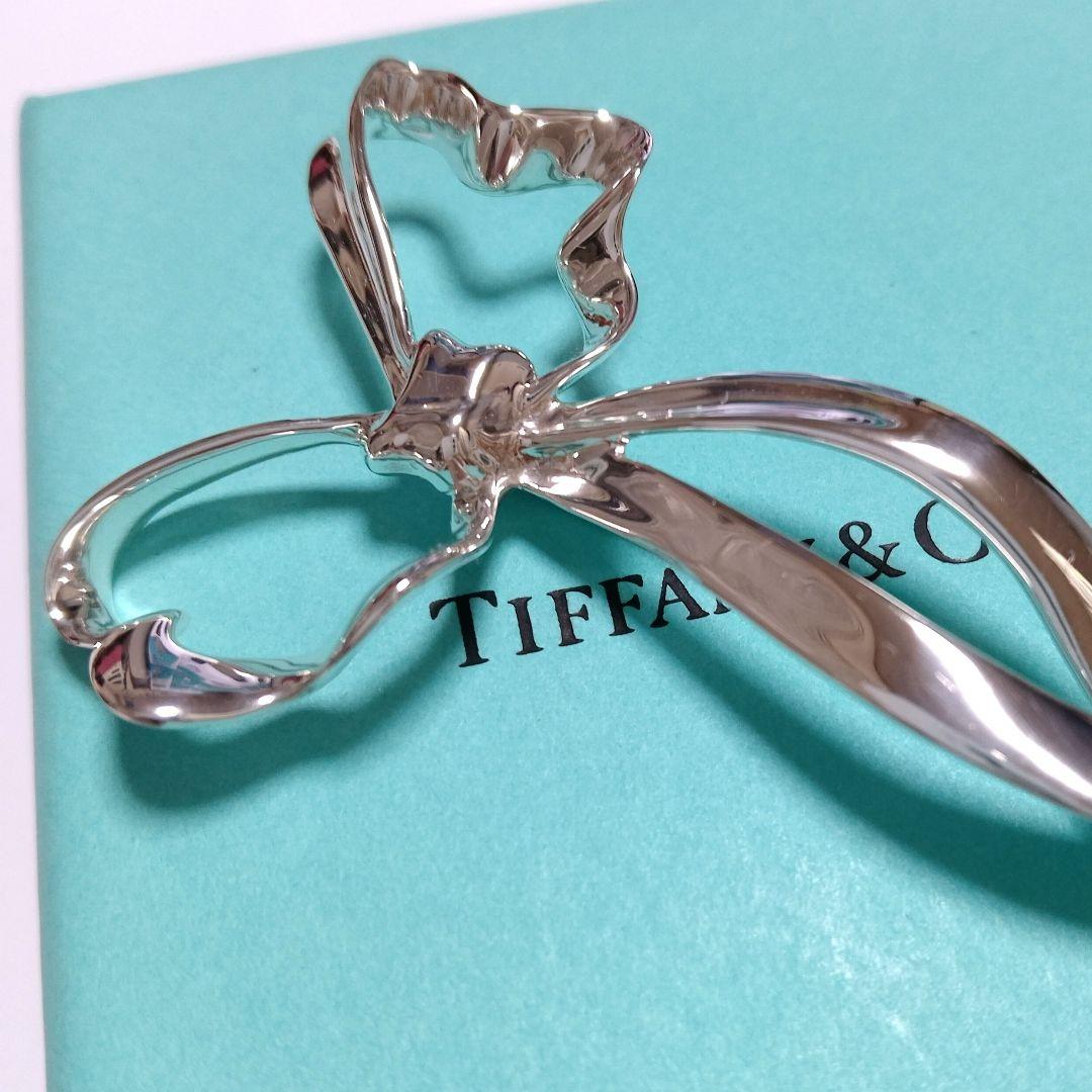 TIFFANY ティファニー リボンブローチ シルバー ラージサイズ
