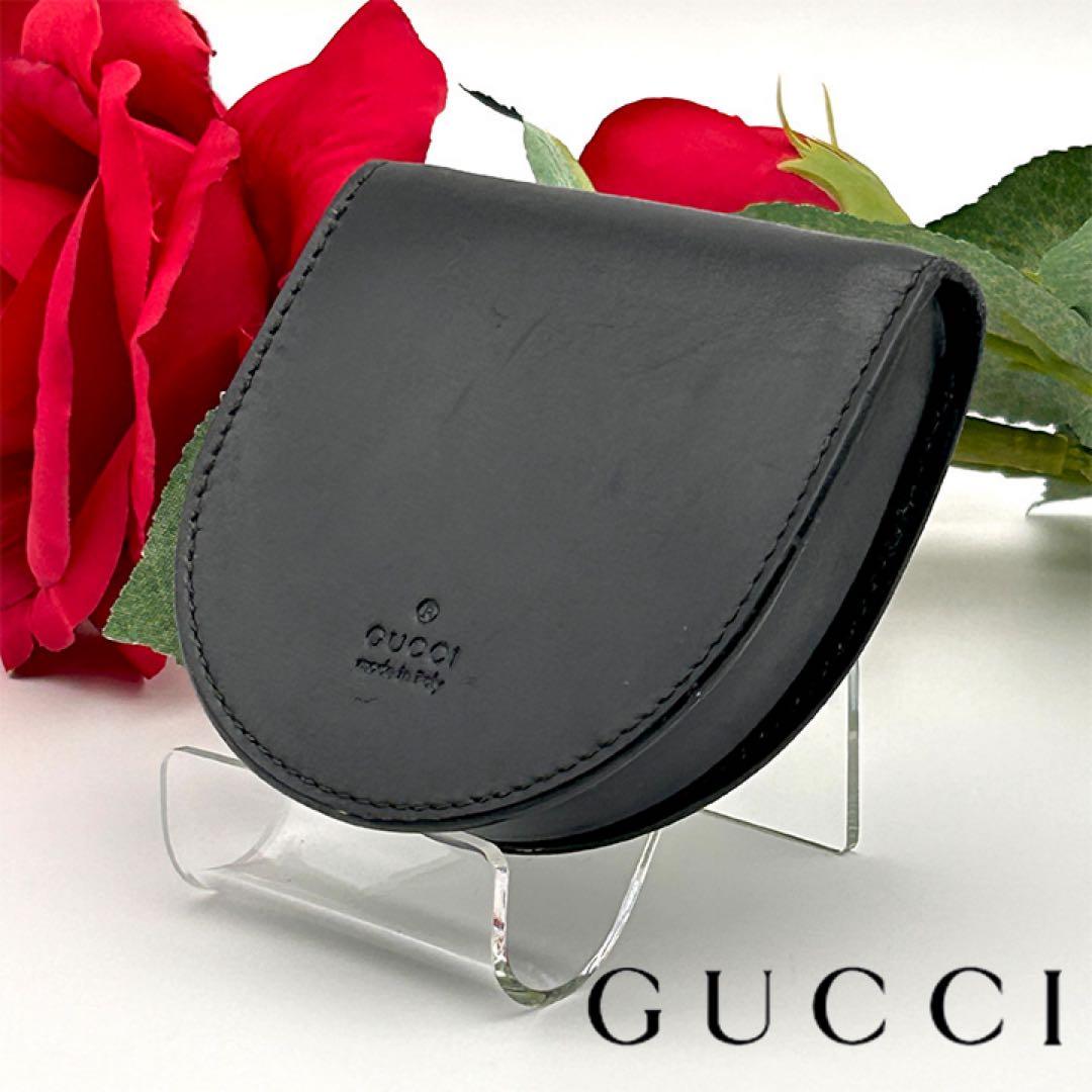 美品✨ GUCCI グッチ ケース 小銭入れ ブラック レザー