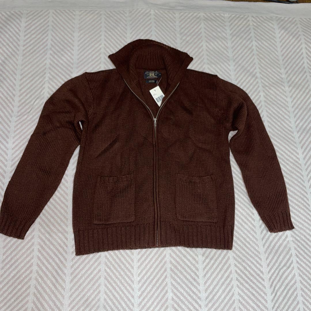 新品未使用 デッドストック RRL 三つ星 ハイネックジップニット S