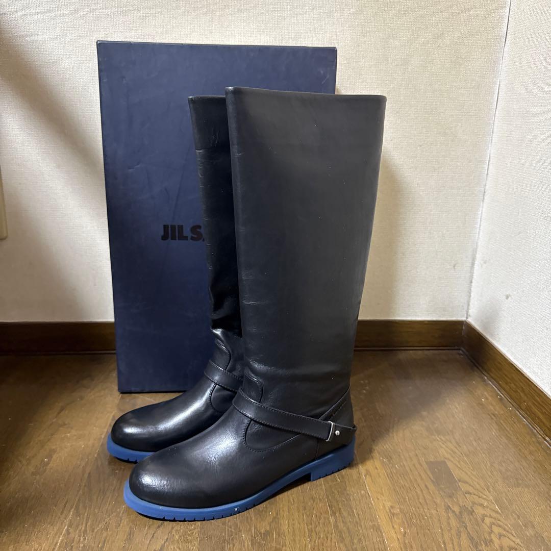 JILSANDER NAVY ジョッキーブーツ。 新品　37