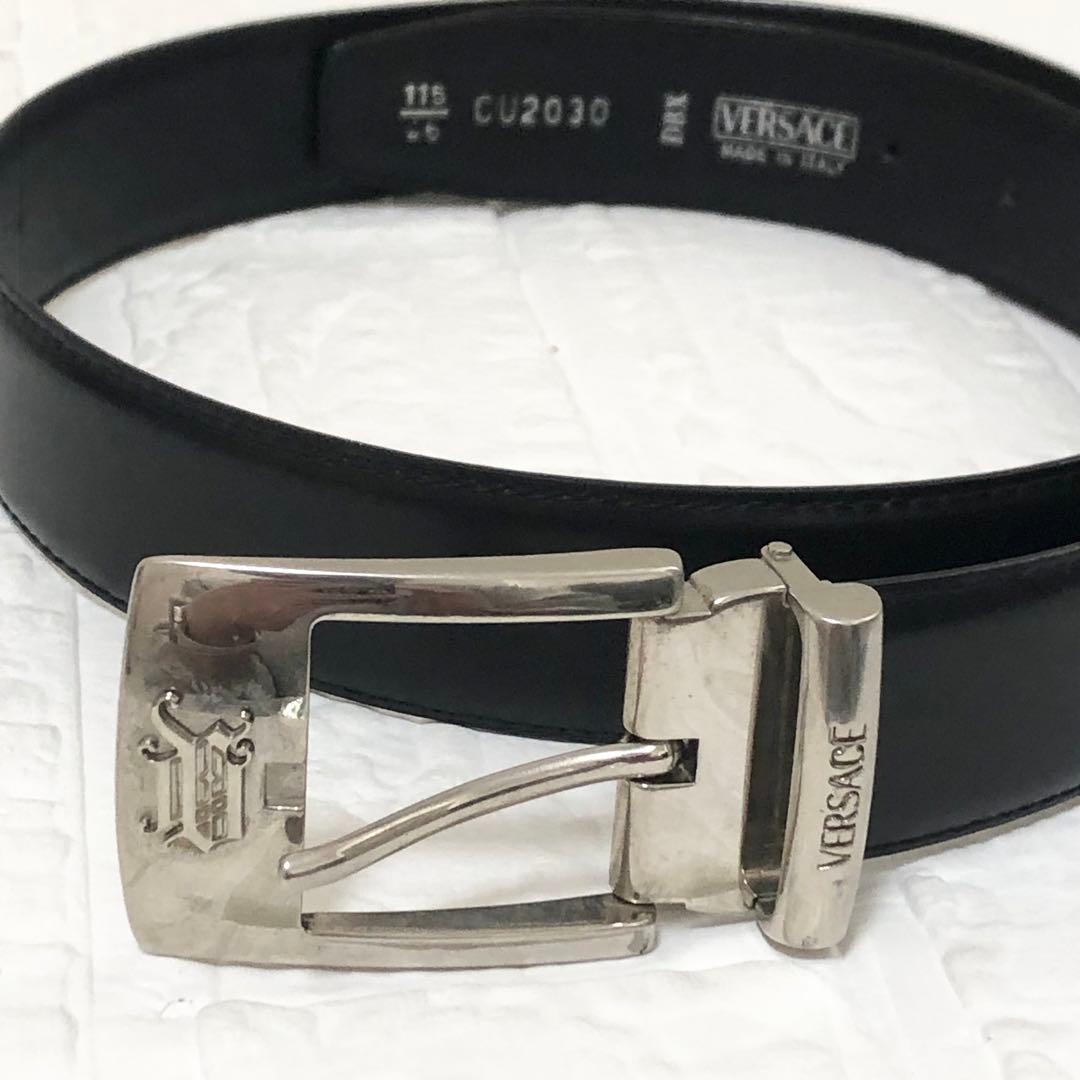versace ヴェルサーチ　ベルト メンズ　ブラック