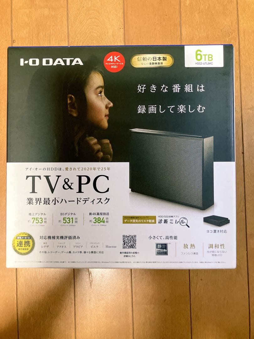 I-O DATA 6TB HDD 外付けハードディスク【HDCZ-UTL6KC】