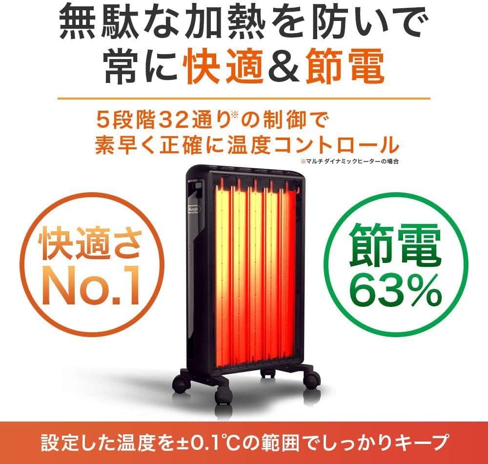 DeLonghi MDH15-BK ヒーター 本体＆リモコン
